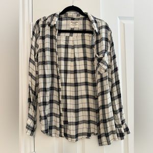 Abercrombie and Fitch, black and white button up shirt
